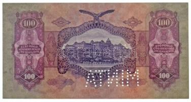1930. 100P "E000 - 000000" sorozat és sorszámmal, "MINTA" perforációval T:I / Hu...