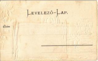 Budapest VI. Nyugati pályaudvar (tévesen Keleti pályaudvar felirattal). Szecessziós dombornyomott li...