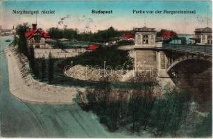 1916 Budapest XIII. Margitsziget a híddal, sporttelep