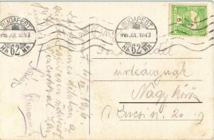 1916 Budapest XIII. Margitsziget a híddal, sporttelep