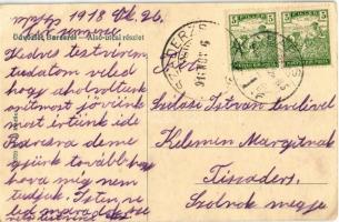 1918 Barcs, Alsó utcai részlet, Jeidl Mátyás Petőfi Kávéháza (EK)