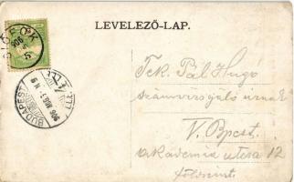 1906 Siófok, Fürdőház a fürdőzőkkel. Reich Farkas kiadása (EK)