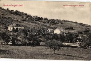 1906 Fonyód, Balaton-fürdő, Sándor-telepi nyaraló részlet, szőlőhegy  (EK)