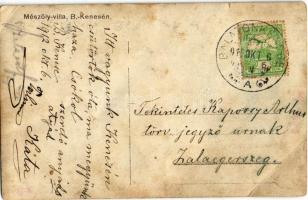 1912 Balatonkenese, Mészöly-villa. photo (EB)