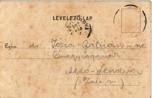 1902 Pécs, Üszögi mulatóhely (Egy krigli sör 10.). Fürst Lipót kiadása (fl)