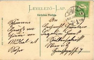 1909 Fiume, Rijeka; Osztrák-magyar haditengerészeti akadémia, vasútállomás vonattal / Academia di ma...