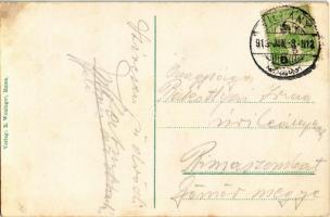 1913 Árpatarló, Ruma; Fő tér, piac dinnye árusokkal, Max M. Weisz üzlete / main square, market with ...