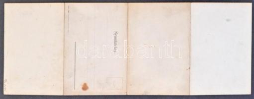 Borszék-fürdő, Baile Borsec; 4-lapos kinyitható képeslap a nyaralókkal. Divald Károly 1947-1908. / 4...