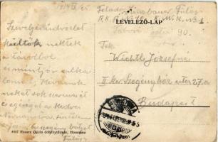 1914 Homonna, Homenau, Humenné; Fő utca, gyógyszertár, Klein Dávid és fia és Klein Márton üzlete. Ho...