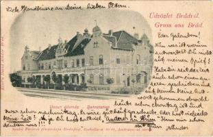 1902 Brád, vasútállomás. Dávid Aladár kiadása / Bahnstation / railway station (EK)