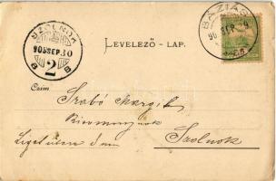 1903 Báziás, vasútállomás vonattal. Hermann Seibt kiadása / Bahnhof / railway station with train (EK...