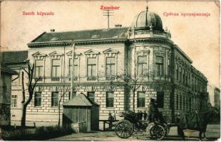 1906 Zombor, Sombor; Szerb tanító képezde, lovashintó / Serbian teachers training school, chariot (EK)