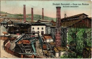 1908 Resica, Resita; Vasöntöde. Weisz Adolf kiadása / Schmelzhütte / iron works, foundry