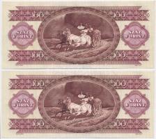 1992. 100Ft (4x) sorszámkövetők, nyomdai papírránccal T:I
Adamo F37