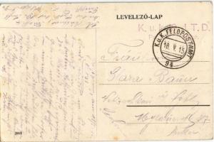 1915 Ökörmező, Volove Polje, Mizhhirya, Boureni; utca / street  + K.u.K. Feldpostmat 94