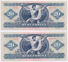 1980. 20Ft (2x) sorszámkövetők T:I,I-
Adamo F17