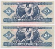 1980. 20Ft (2x) sorszámkövetők T:I,I-
Adamo F17
