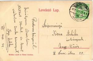 1912 Besztercebánya, Banská Bystrica; Gőzfürdő (közfürdő), halászok sütés közben a Garam partján. Wa...