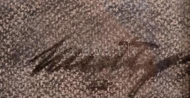 Kmetty jelzéssel: Asztali csendélet. Szén, papír, üvegezett keretben, 34×45 cm