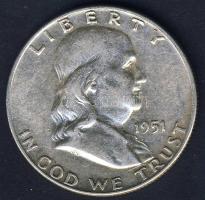 USA 1951D 1/2$ Ag "Franklin" T:3