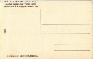 MÁV 651. sor. (VI. III. oszt.) Mallet mozdonya vonat előtt télen. Építette a MÁV gépgyár Budapest 19...