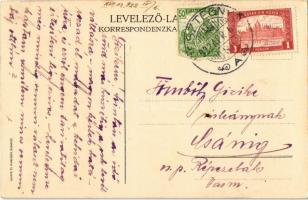 1922 Törley pezsgő, étlap. Kellner és Mohrlüder / Hungarian champagne advertisement with menu, litho...