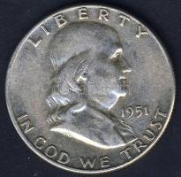 USA 1951. 1/2$ Ag "Franklin" T:3