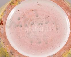 Szilvásy mázas kerámia váza, jelzett, apró hibákkal, m: 15 cm