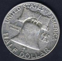 USA 1957D 1/2$ Ag "Franklin" T:3