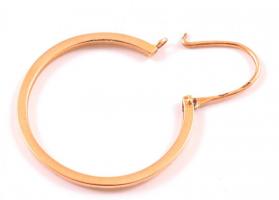 Arany (Au) 14K karikafülbevaló-pár, jelzett, d: 2 cm, nettó: 2,6 g