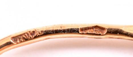 Arany (Au) 14K karikafülbevaló-pár, jelzett, d: 2 cm, nettó: 2,6 g