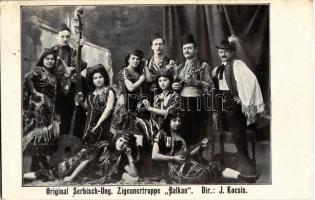 1908 Original Serbisch-Ung. Zigeunertruppe Balkan. Dir.: J. Kocsis / Original Serbian-Hungarian gypsy music band Balkan (cut)