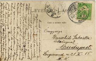 1908 Zsombolya, Jimbolia; Kossuth Lajos utca, Római katolikus templom, Polgári iskola. Szecessziós m...