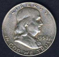 USA 1958D 1/2$ Ag "Franklin" T:3