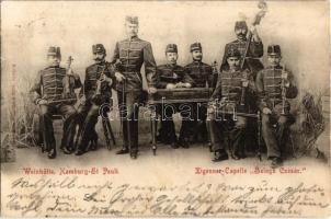 1899 Zigeuner-Capelle Balogh Czésár, Weinhütte in Hamburg-St. Pauli / Gypsy music band with Cimbalom