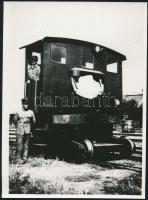 Régi mozdonyok: MÁV III. osztályú mozdony a hatvani pályaudvaron, GySEV LM1 vágányvontató, M46-2003 ...