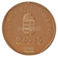 2000. 200Ft Cu-Ni-Zn "2000. évforduló / Rodin: a Gondolkodó, a Naprendszer" próbaverete. C...