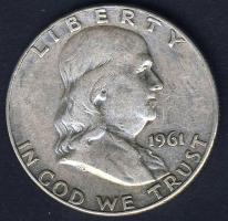 USA 1961D 1/2$ Ag "Franklin" T:3 ph.