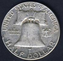 USA 1961D 1/2$ Ag "Franklin" T:3 ph