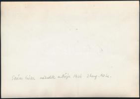 1904 Szám Géza (1866-1948) mechanikus második autója, 2 hengeres, 10 lóerős, modern fotó, hátoldalon...