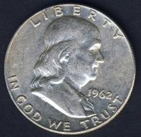 USA 1962D 1/2$ Ag "Franklin" T:3 ph.