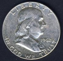 USA 1962D 1/2$ Ag "Franklin" T:3 ph.