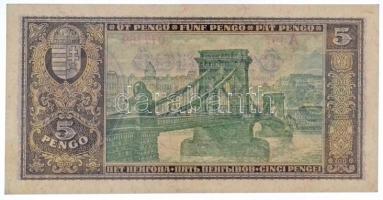 1926. 5P "A 197 077769" T:I- / 
Hungary 1926. 5 Pengő "A 197 077769" C:AU 
Ada...