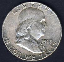 USA 1963D 1/2$ Ag "Franklin" T:3 ph.