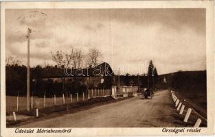 1932 Máriabesnyő (Gödöllő), Országút szekérrel (EK) + SÁTORALJAÚJHELY-BUDAPEST 38. mozgóposta