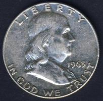 USA 1963D 1/2$ Ag "Franklin" T:3