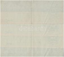 1941. 4db 1P 50f értékű kitöltetlen váltó T:II,III