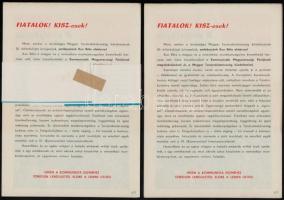 A Tanácsköztársaság kikiáltásának 50. évfordulója alkalmából kiadott röplapgyűjtemény, két csomag, 3...