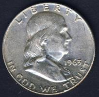 USA 1963D 1/2$ Ag "Franklin" T:3