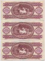 1989. 100Ft (3x) sorszámkövetők T:II
Adamo F36